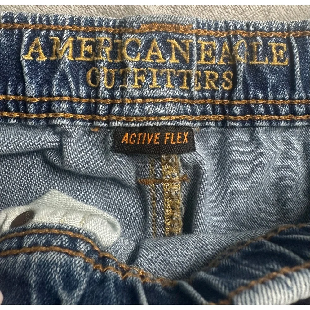 American Eagle Denim Joggers Jeans Mens XS Blue Active Flex Denim Pants